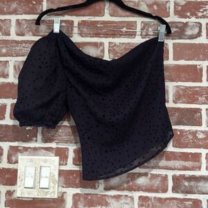 Majorelle Marcelo Top Midnight Purple Star Print Graphic Pattern Size XS EUC